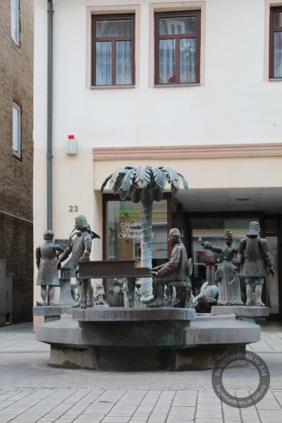 Stadtbrunnen in der Jüdenstraße in Weißenfels im Burgenlandkreis