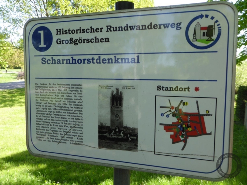 Scharnhorst-Denkmal in Großgörschen (Stadt Lützen) im Burgenlandkreis