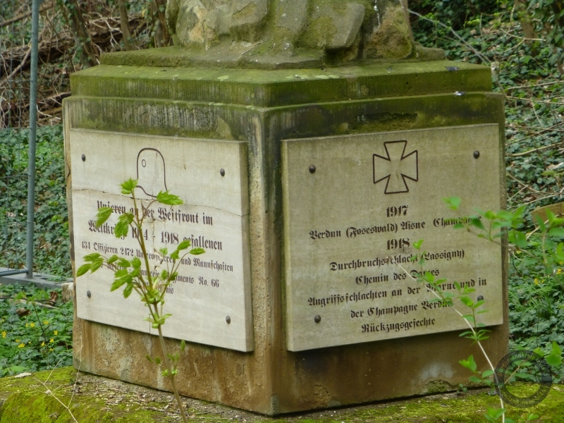 Kriegerdenkmal Erster Weltkrieg (Reserve-Infanterie-Regiments No. 66) in Weißenfels im Burgenlandkreis