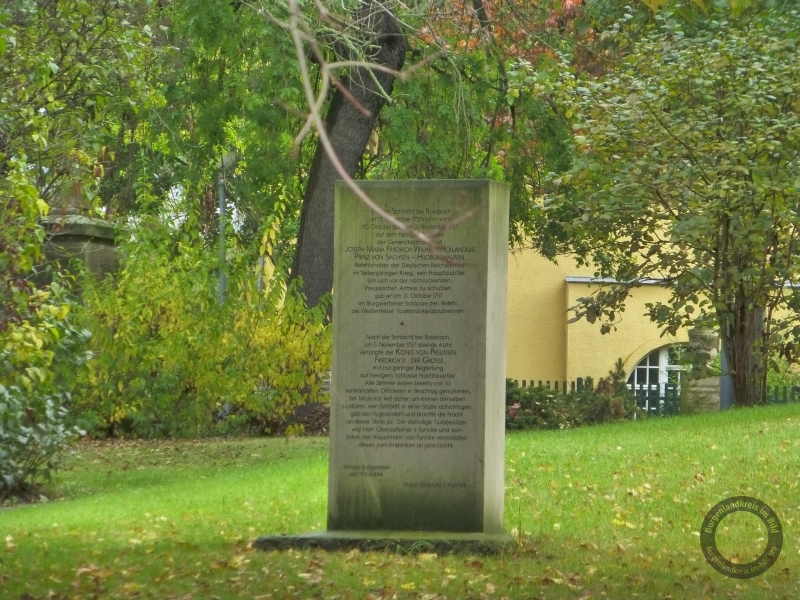 Denkmal für die Schlacht bei Roßbach und Friedrich den Großen in Burgwerben (Stadt Weißenfels) im Burgenlandkreis
