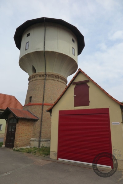 Wasserturm in der Hauptstraße in Gleina (Verbandsgemeinde Unstruttal) im Burgenlandkreis