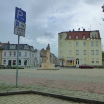 Märchenbrunnen in der Neustadt in Weißenfels im Burgenlandkreis