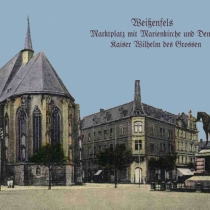 Denkmal für Kaiser Wilhelm I. auf dem Markt von Weißenfels im Burgenlandkreis