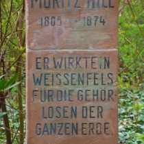 Denkmal für Moritz Hill in Weißenfels im Burgenlandkreis