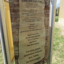 Stein (Menhir) von Görschen (Gemeinde Mertendorf, Wethautal) im Burgenlandkreis