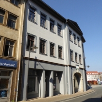 Gasthof "Zum dreyen Schwanen" in der Großen Burgstraße in Weißenfels im Burgenlandkreis