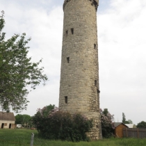 Wasserturm an der Ecke der Straße der Einheit zum Albersrodaer Weg in Gleina (Verbandsgemeinde Unstruttal) im Burgenlandkreis