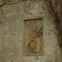 Relief am Gasthof "Zum Goldenen Esel" in der Nikolaistraße in Weißenfels im Burgenlandkreis