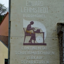 Wandbild Eduard Lehmstedt in der Nikolaistraße in Weißenfels im Burgenlandkreis