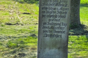 Huldigungsstein am Monarchenhügel bei Großgörschen (Stadt Lützen) im Burgenlandkreis